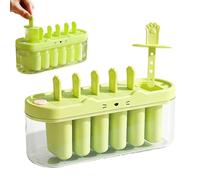 Mimoqk Ice Pop Molds, Maker, Freeze Pop Tray, 6-Cavity Leak-Proof Design, Reusable Stick Mold, Dessert Maker for Juice Yogurt Jam Jelly Pudding Fruit Juice Home