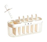 Mimoqk Ice Pop Molds, Maker, Freeze Pop Tray, 6-Cavity Leak-Proof Design, Reusable Stick Mold, Dessert Maker for Juice Yogurt Jam Jelly Pudding Fruit Juice Home