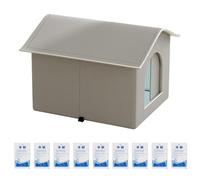 Mimoqk Insulated Cat and Dog House, portátil Pet Condo Shelter for Kittens, Puppies, y Rabbits, Cozy Hideaway Home Living Room Travel, Hot Days, Holiday, Moving, Oro Interior Use