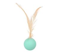 Mimoqk Interactive Cat Toy, Feather Ball for Cats, Indoor Exercise for Kittens, Portable Design for Hunting Play, Boredom Relief, Sturdy Construction, Ideal for Outdoor Fun Active Cats