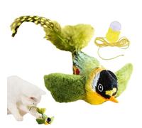 Mimoqk Interactive Chirping Bird Cat Toy, Realistic Tweet Sound Touch Activated, Catnip Plush Kitten Toy for Ejercise and Play, Fun Pet Plaything for All Breeds, 2-Pack