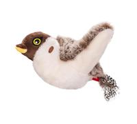 Mimoqk Interactive flying bird cat toy, simulation bird plush toys with flapping and chirping sounds, USB rechargeable cat enrichment toy with 3 modes of play, indoor cats, engaging exercise toy