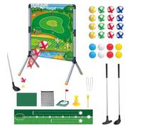Mimoqk Juego de chips de golf, ayuda portátil para entrenamiento de padres e hijos, equipo interactivo de práctica de golf para patio, juego en interiores o exteriores, diversión familiar para hombres