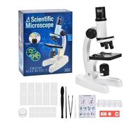 Mimoqk Kids Microscopio, Junior Science Scope, Microscopio portátil Educacional, High Magnification Zoom System, Adjustable Focus Optical Lens, 300X-1200X, for Birthday Projects Activities Home