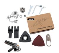 Mimoqk Kit de cabezal de conversión amoladora angular, kit adaptador herramienta oscilante convertidor, convertidor de amoladora angular a multiherramienta, kit adaptador de cabeza para