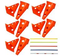 Mimoqk Kit de Entrenamiento portátil, de Fitness canino, Juego de Barra de Salto con marcadores de Cono, Equipo de Juego Interactivo para Desarrollo de Habilidades, Equipo de Agilidad con diseño