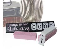 MIMOQK Libro Decoración del Estante, de Contador de Libros para Amantes de la Biblioteca, diseño de Seguimiento fácil con exhibición numérica, de estantería para apartamento, Dormitorio,