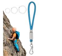 Mimoqk - Llavero para hombre (con correa, paracord para hombres,Paracord Clip Lonyard Heavy Duty | Cuerda de paracaídas con 3 anillos clave, gancho para hombres y mujeres al aire libre, azul cielo, Se