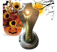 Mimoqk Luz nocturna de serpiente de Halloween, lámpara de noche gótica alimentada por USB, exquisita iluminación, elegante decoración de mesita de noche para estudio, dormitorio, oficina, hogar