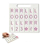 Mimoqk Mahjong Training Board, Solo Strategy Layout System, Tile Arrangement Practice Aid, 24 Slot Learning Frame Portable Game Organizer for Home Living Room Family Gathering Holiday Travel Play