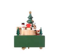 Mimoqk Music Box Christmas, Magnetic Train Holiday Displays, Desktop Wooden Handicrafts, decoración interior coleccionable, Moving Train Music Box, Lightweight Christmas Decor for Families Lovers