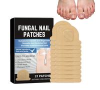 Mimoqk Parches de uñas suaves, cuidado portátil de uñas de los pies, juego de reparación de uñas con renovación nocturna, pie con fórmula hidratante, solución de cuidado de uñas, parches curativos