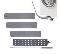 Mimoqk Plumero para Debajo De Los Muebles,Fregona Plana Retráctil | Recolector De Polvo para Tableta | para El Hogar El Baño Exterior Techo Las Persianas Zócalo Los Azulejos La Pared Y
