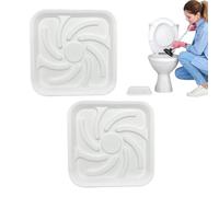 Mimoqk Plunger Holder with Air Drying Tray, 2 x Quick Dry Drenage Base, Toilet Plunger Stand, Compact Bathroom Organizer Hygienic Storage Solution for Home Cleaning, 7.87x7.87x0.87 inches