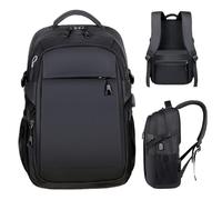 Mimoqk Premium Computer Backpack, Large 15-inch Laptop Bag, Waterproof Oxford Cloth, USB Charging Port, Breathable Design, High-Capacity Business Backpack, Ideal for College, Travel