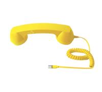 Mimoqk Retro Phone Handset, Tipo-C Wired Reciiver Vintage Handset with Handheld Design, Phones for Video Conferences Or Phone Calles, Electronics Accessories, Retro Handsets for Meeting Work Laptop