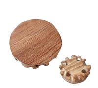 Mimoqk Rustic Pedestal Stand, sin resbalón, Wooden Display Riser, Indoor Home Kitchen Decor Piece, Apartment Living Room Desk Organizer, Table Gear for Tea Set, Jewelry, Crafts