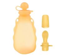 Mimoqk Silicone Breastmilk Storage Bags, Portable Milk Storage Containers For Breastmilk, Vegetable Puree, Fruit Puree, Ideal For Family Outings and Storage Needs, Storing Breastmilk, Orange1,