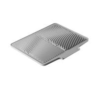 Mimoqk Silicone Drying Pad, Kitchen Drain Mat Board, Heat Safe Dish Rest Coating, Non Slip Counter Water Tray, Vent Hole Drying Rack Mat, Sink Side Utensil Organizer for Home 15.75x12.99x0.47 Inches