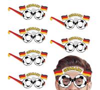 Mimoqk Soccer Glasses, Fan Cheer Shades, Soccer Party Glasses, Game Day Eyewear, 6 Pieces Novelty Cheering Accessories, Sports Themed, Fun Sports Costume Props for Kids Adults