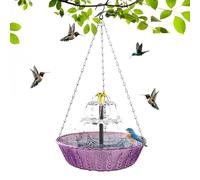 Mimoqk Solar Bird Bath, Patio Decoration, Bird Bath Water Fountain, Weather-Resistant Material, Easy Installation Design, Outdoor Garden Decor Feature for Patio Backyard Front Yard Balcony Deck