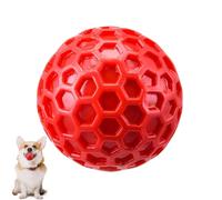 Mimoqk Squeaky Dog Toy Ball, Tough Puppy Teether, Interactive Chew Toy, Sturdy Pet Play Ball for Small Medium Large Dogs Training Fetch Stress Relief Use 2.56 Inches and 2.17 Inches