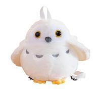 Mimoqk Stuff Toy Backpack, Soft Owl Bag, Cute Animal Carrier with Ergonomic Straps, Lightweight Zipper Pouch for Mobile Phones, Wallets, Keys, Ideal for Kids, Travel, Everyday Use