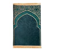 Mimoqk Tapete de oración - Alfombra grande de terciopelo suave, alfombra de suelo con borlas, parte gruesa para relajación, acento decorativo tradicional, alfombra cómoda para el espacio de estar