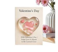 Mimoqk Tarjeta de recuerdo de abrazo, tarjeta de amor sentimental, bolsillo de San Valentín con mini corazón, tarjetas de recuerdo románticas con dije de corazón para parejas, tarjetas de felicitación