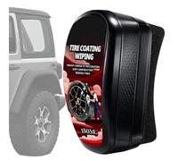 Mimoqk Tire Shine, 130ML Darkening Maintenance, Wax With Brush, Car Tire Cleaner, Tires Care, for Automotive Car Truck Trailer Tractor RV SUV Scooter Motorcycle 4.13x2.95 inches