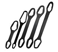 Mimoqk Universal Car Wrench Set, Self Tightening Spanner Tool, Double End Adjustable Wrench Kit, Heavy Duty Repair Hand Tool, Durable Chrome Steel Build, 5pcs Set, Garage Use for Vehicle