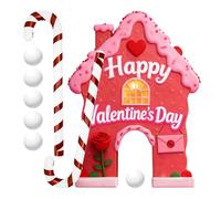 Mimoqk Valentine Golf Game Set, Portable Mini Golf, Mini Golfs Course with Club and Balls, Plaything Game for Couples, Indoor Outdoor Toys, Valentine Golfs Party Toy for Family