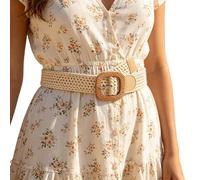 Mimoqk Waist Cinch Belt, Slim Cinch Belt, Fashion Fit Length Secure Hold, Woven Elastic Blend Finish Detail, Clothing Accessory Waist Support Style, Women Dance Office 37.8x1.57x0.79 inches