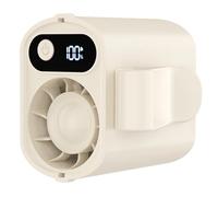 Mimoqk Wearable Waist Fan Kit, Rechargeable Clip On Cooling System Set, High Speed Personal Air Blower Device, Strong Wind Portable Cooling Fan Unit, Hands Free Summer Blower with Minimal Design