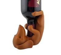 Mimoqk Wine Display, Decorative Wine Bottle Holder, Fun Dog Liquor Organizer with Creative Whiskey Stand for Bar Kitchen Dining Room Restaurant Living Decor