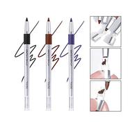Mimore Professional Eyeliner Lápiz delineador de ojos automático impermeable suave, Stay All Day Impermeable A prueba de manchas (Bule de pizarra oscura)