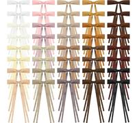 Mimorou Juego de 40 pinzas para el pelo con moño multicolor a granel, accesorios para el cabello con cinta de cola larga, pasadores de lazo y accesorios de borla para mujer (serie marrón)