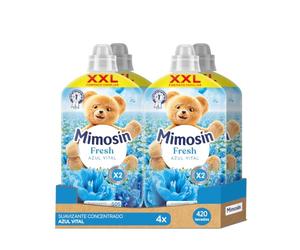 Mimosín Suavizante Concentrado Azul Vital 105 lavados (Paquete de 4)