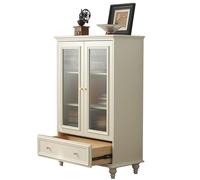 MIMRTIMI Armario de Cocina con 2 Puertas Correderas,Aparador Armario de Almacenamiento con 1 Cassetti Mobile para Salón Nessun assemblaggio richiesto (White, 80X40X120CM)