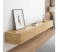 MIMRTIMI Mueble de TV flotante con 2 puertas montado en la pared, mueble de TV flotante con cajón para sala de estar, comedor, dormitorio