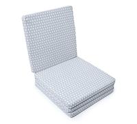 MIMUSELINA Colchoneta Bebe Suelo | Alfombra Bebe 120x120 cm | Mullida, Desenfundable y Lavable | Ideal para Gatear, Jugar y Andar | Certificado OEKO-TEX | Plegable y Aislante del Frío | Estrellas Gris