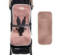 MIMUSELINA Colchoneta Silla Paseo Universal para Bebé 100% Algodón OEKO-TEX | Funda Carrito Bebe Verano e Invierno, Transpirable y Lavable | Colchoneta Carro Bebe 34×84 cm | Hecha en España/Portugal