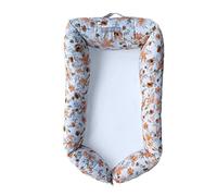 MIMUSELINA | Cuco Nest Reductor de Cuna Bebe - Cama Nido Bebe Recien Nacido Desenfundable y Impermeable - Cuna Nido Bebe Portátil Colecho, Chichonera, Cojín de Lactancia, 85x52 cm (Bella)