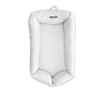 MIMUSELINA | Cuco Nest Reductor de Cuna - Cama Nido Bebe Recien Nacido Desenfundable y Impermeable - Cuna Nido Bebe Portátil Colecho, Chichonera, Cojín de Lactancia, 85x52 cm (Waffle Blanco)