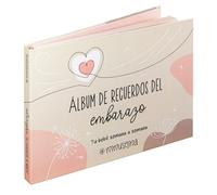 MIMUSELINA Diario Embarazo para Rellenar Cada Semana | Libro Embarazo Recuerdos con Fotos, Consejos, Pensamientos | Album Bebe con Pegatinas y Gestograma | Regalos Embarazadas Originales
