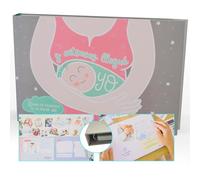 Mimuselina | Libro Bebe Primer Año | Album Bebe con Más de 50 Páginas y Pegatinas | Tapa Dura + Espiral Resistente | Libro Bebe Ideal como Regalo Recien Nacido y Regalo para Baby Shower | Retro