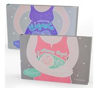 MIMUSELINA Pack 2 Libros | Mi Historia Antes Durante y Despues: Diario Embarazo y Album Bebe Primer Año | Libro Recuerdos Bebe con Fotos y Pegatinas | Idea Regalo Embarazada | Pack Completo Retro