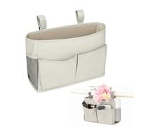 mimzemamz Organizador Taquilla Vestuario, Organizador Colgante Multifuncional Más Sostenible con Cinta, Material Algodón y Lino para Oficina, Cocina y Cama del Dormitorio