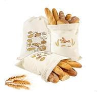 mimzemamz Paneras de Mesa Lino sin Blanquear 30 X 40 cm,Bolsa Pan Tela con Delicados Motivos,Reutilizable Bread Box con Cordón para Pan,Fruta,Tentempiés,Baguette y Verduras