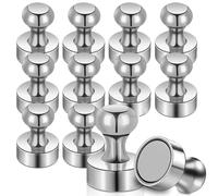 MIN CI 12 imanes fuertes, de neodimio, extrafuertes, pequeños, para pizarra magnética, 12 x 16 mm, mini imanes redondos, para pizarra, imanes para pizarra, imanes para pizarra blanca